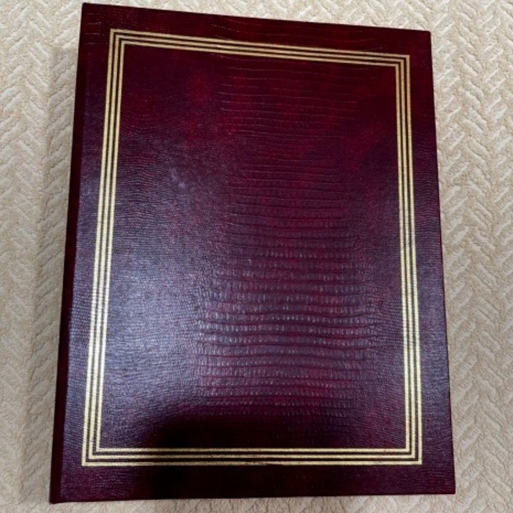 Faux Leather Notebook Style Photo Album - holds 184  size 4 x 6 photos